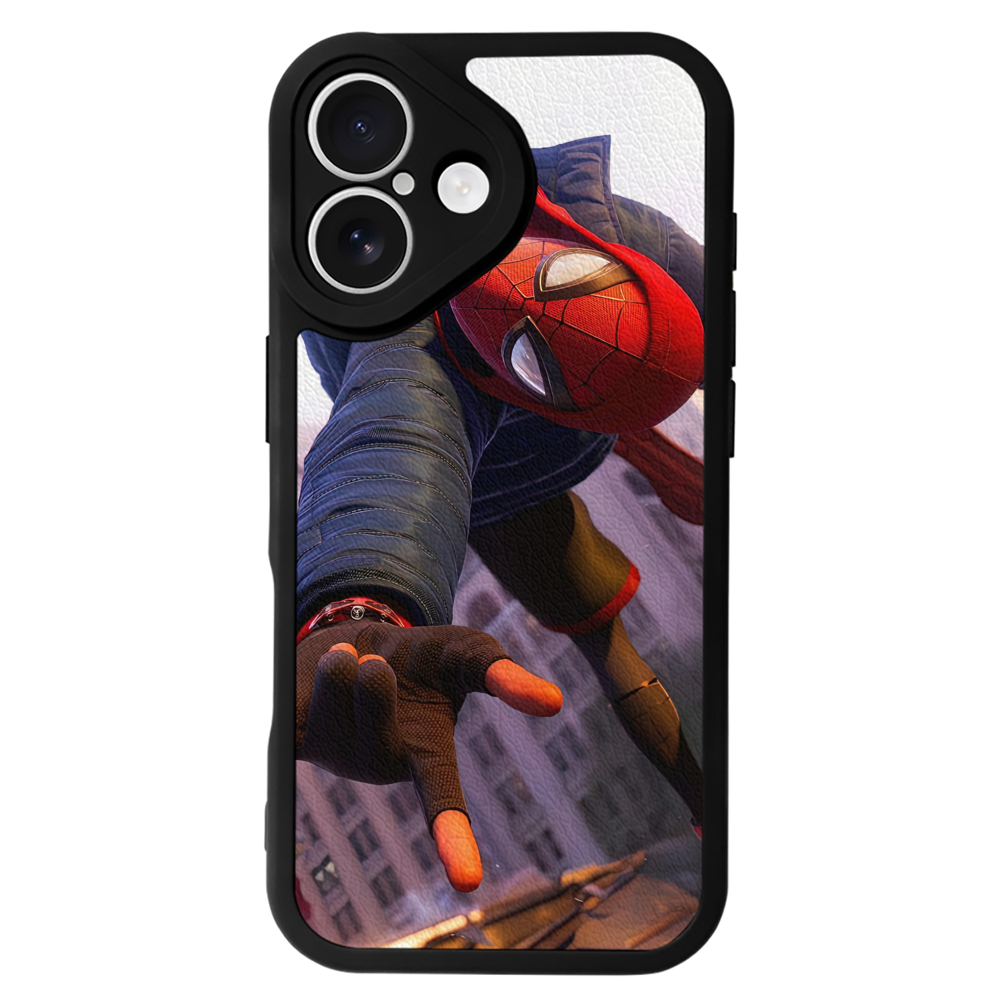 Spider Man スパイダーマン 【iPhone 16シリーズ対応】シリコンスマホケース（レザー調） 材質：シリコン
